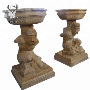 Productos de piedra de jardín, macetas de mármol Beige Natural, macetas de flores de piedra, urna de jardín de mármol para decoración del hogar - Product Image 5