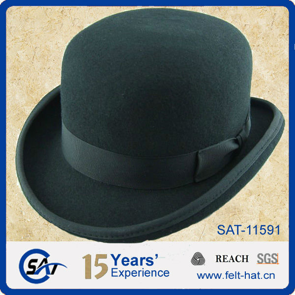 100% шерсть чувствовал традиционных черных мужские котелок