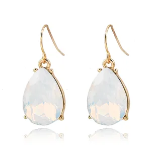 Big stone jewelry fashion earrings trend 2018 crystal earrings wholesale stores in new york