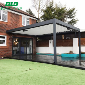 Cuchillas dobles spa piscina gazebo motorizado de techo de rejilla de aluminio pérgola para jardín - Product Image 1