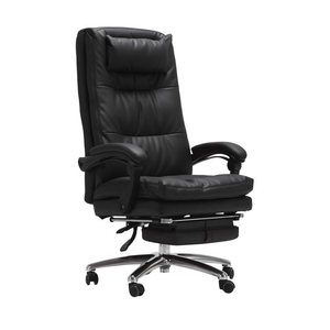 Genuine Leather High Back <strong>Reclinning</strong> Office <strong>Desk</strong> <strong>Chair</strong> Ergonomic <strong>Recliner</strong> Computer <strong>Chair</strong> With Footrest - Product Image 4