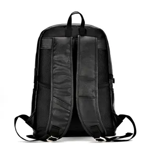 New mode design männer pu rucksack Multi-funfaction schule bagpack leder laptop tasche