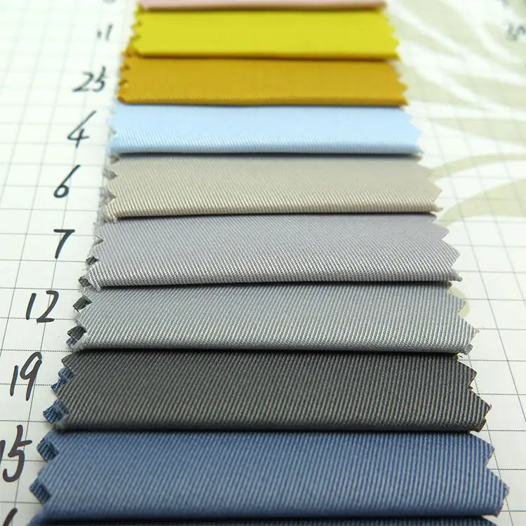 wholesale woven twill style Imitation cotton Double sided slant 100% polyester fabric for Tops, outdoor wear, down jackets, ect