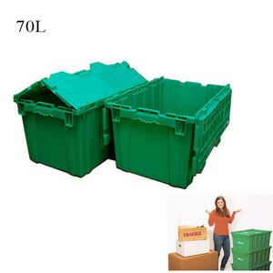 Joignez les caisses en <span class=keywords><strong>plastique</strong></span> empilables de récipient d'alc de 70 <span class=keywords><strong>litres</strong></span> déplaçant des boîtes fourre-tout de stockage pour la société de déménagement - Product Image 5