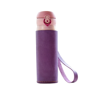Housse isotherme en cuir véritable de qualité supérieure pour flacon, protège-bouteille portable pour spiritueux, personnalisable pour cadeau d'entreprise - Product Image 2