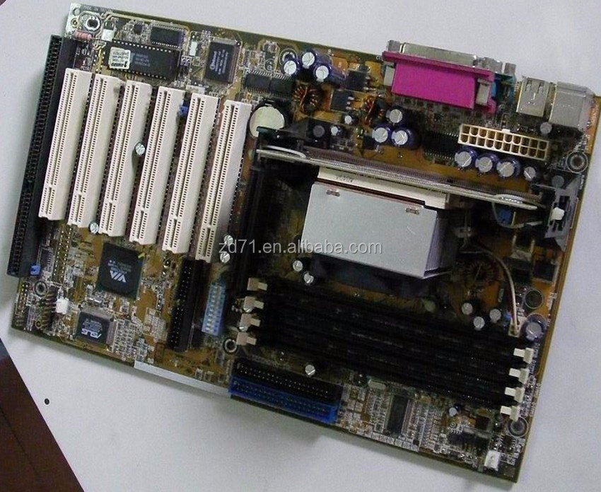 P3V 4X Industrial Motherboard with ISA Slot - Used, Well Tested