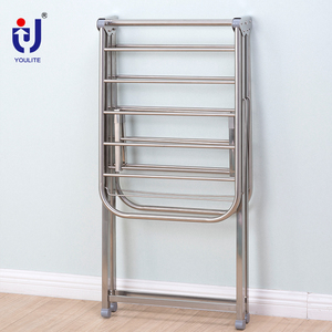 Séchoir à linge pliable en métal pour <span class=keywords><strong>salle</strong></span> <span class=keywords><strong>de</strong></span> <span class=keywords><strong>bain</strong></span> avec support pliable amovible pour séchage à un seul niveau - Product Image 3