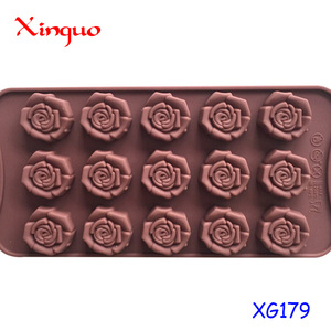 Moule en silicone en forme de rose à 15 cavités, échantillon gratuit d'usine 179, moules en silicone pour chocolat, <span class=keywords><strong>bac</strong></span> à glaçons en silicone - Product Image 6