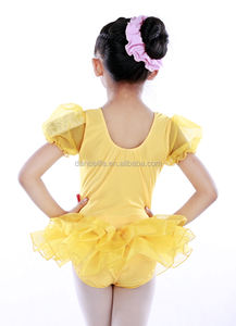 Venta al por mayor de 3 capas de tul baile tutú bailarina disfraz Puff mangas amarillo <span class=keywords><strong>Ballet</strong></span> tutú <span class=keywords><strong>vestido</strong></span> - Product Image 4