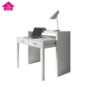 חם למכור פינת מחשב workstation מלמין שולחן עם 2 מגירות