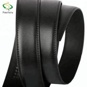 Cinturón de Cuero Vacuno Texturizado para <span class=keywords><strong>Hombre</strong></span>, Sin Hebilla, Correa Automática de Trinquete, 3.5cm de Ancho, Logotipo Personalizable, Cinturón de Diseñador - Product Image 6
