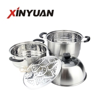 Ensemble de pots à vapeur en acier inoxydable, casseroles, boigs, de haute qualité et au meilleur prix, Support naturel OEM en verre