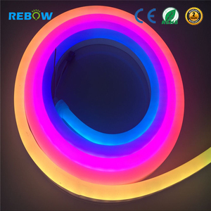 ซิลิคอน <span class=keywords><strong>Ip68</strong></span>กันน้ำฝันสีดิ้นแถบ24โวลต์60พิกเซล Ws2812 Ws2811 Dmx Rgb <span class=keywords><strong>Led</strong></span> นีออนดิ้น - Product Image 4