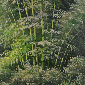 Pintura al Óleo sobre Lienzo <span class=keywords><strong>de</strong></span> <span class=keywords><strong>Campo</strong></span> <span class=keywords><strong>de</strong></span> Arroz con Paisaje <span class=keywords><strong>de</strong></span> Cosecha, Arte Asiático Tradicional Hecho a Mano - Product Image 6