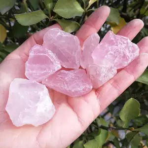 Groothandel Ruwe Natuurlijke Rozenkwarts Kristallen Ongesneden Rough Rock Stone Voor Sieraden Maken