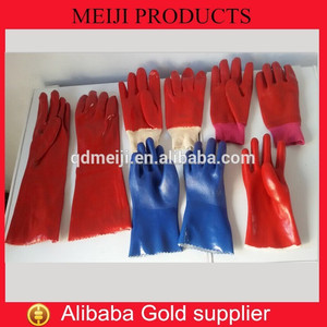 2015 Hot sale cheap price PVC coated woven bracelet safety anti - acid gloves - Product Image 1