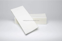 12*17 pouces tissu comme serviette d'invité blanc pur serviette airlaid