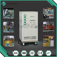 Régulateur de tension automatique à double bobine triphasé de type servomoteur TNS 15 20 30 40 60 75 100 KVA, capacité 100%