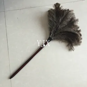 घरेलू सफाई लकड़ी लंबी संभाल डस्टर शुतुरमुर्ग पंख सफाई डस्टर - Product Image 1