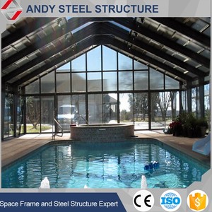 Fábrica de estructuras de acero de China, marco de <span class=keywords><strong>portal</strong></span> prefabricado de alto estándar, estructura de acero, pintura en aerosol de acero inoxidable, techo de edificio para piscina, cobertizo de techo de marco espacial - Product Image 5