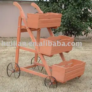 Wooden Flower Wheelbarrow/ planter