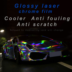 Film de protection de carrosserie pour voiture, effet holographique arc-en-ciel caméléon brillant, changeant de couleur, 1,52 x 16 m, PVC - Product Image 3