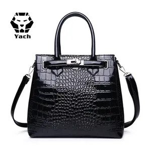 18 Years Factory 4 In 1 Crocodile Pattern Handbags For Women 2019 Bags Lady With Wallet