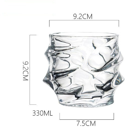 Amazon Hot Sales Ice Shape Whiskey Glass Cups Glass Whiskey Cup