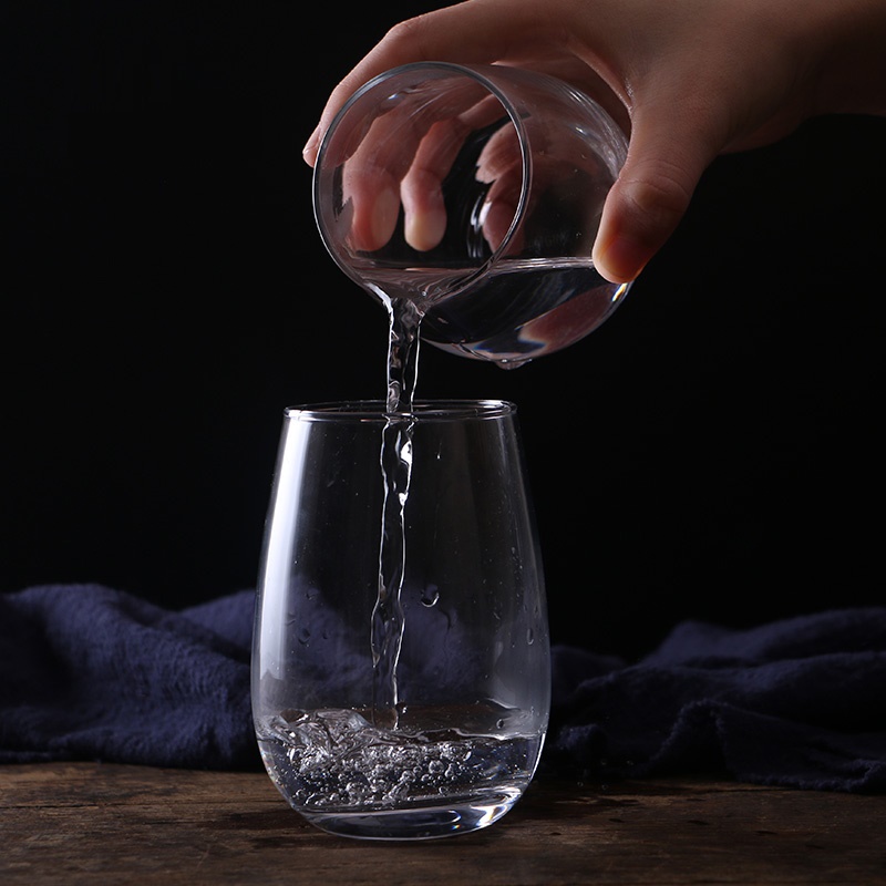 Haonai 13.6oz high flint glass etched Stemless Wine Glasses