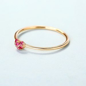 <span class=keywords><strong>2025</strong></span> thời trang Karat Nhẫn vàng thiết kế đá quý hình trái tim chính hãng 14k vàng <span class=keywords><strong>Ruby</strong></span> Vòng - Product Image 4