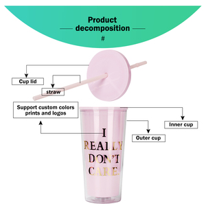 Nouveaux arrivants Tasse de <span class=keywords><strong>paille</strong></span> de jus de saint-valentin Couple produits chauds Gobelet En Plastique Avec Couvercle Et <span class=keywords><strong>Paille</strong></span> - Product Image 2