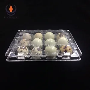 PET plastic material quail egg packaging tray for sale