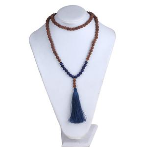 <span class=keywords><strong>Mala</strong></span> della collana della nappa 108 perline <span class=keywords><strong>Rudraksha</strong></span> perline nappa gioielli fatti a mano - Product Image 4