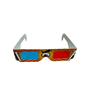 ورق بالجملة الأحمر سماوي نظارات 3D الفيلم نظارات الأحمر الأزرق 3d نظارات