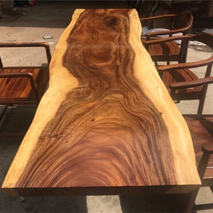 Muebles de Restaurante Modernos a Precio de Fábrica, Mesa de Comedor de <span class=keywords><strong>Madera</strong></span> de Nogal con Borde Sólido - Product Image 5