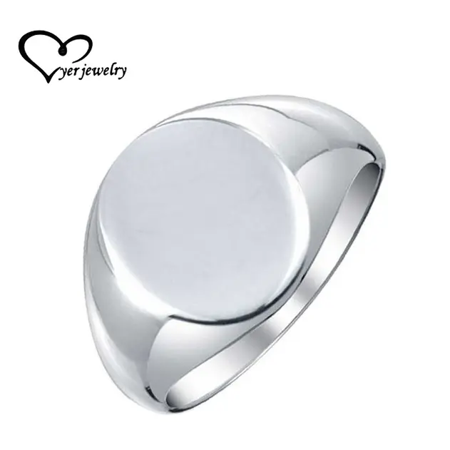 custom 925 sterling silver blank mens signet ring