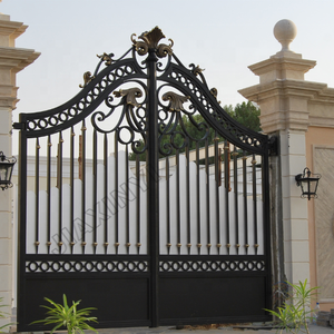 Villa <span class=keywords><strong>entrada</strong></span> ornamental doble oscilación puertas <span class=keywords><strong>de</strong></span> hierro principal puerta <span class=keywords><strong>de</strong></span> hierro forjado diseños - Product Image 6