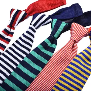 new arrival stripped polyester man knit tie