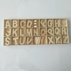 Lettera in legno e adesivo scatola Set per l'artigianato in legno scatole di legno segni da parete - Product Image 1