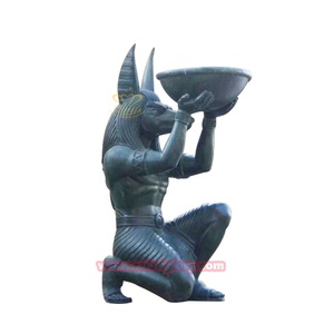 Estatua de Anubis de fibra de vidrio Escultura de dios egipcio antiguo en material de resina - Product Image 1