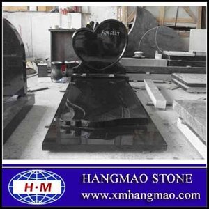 double pierre tombale de granit noir à bas <span class=keywords><strong>prix</strong></span> - Product Image 1