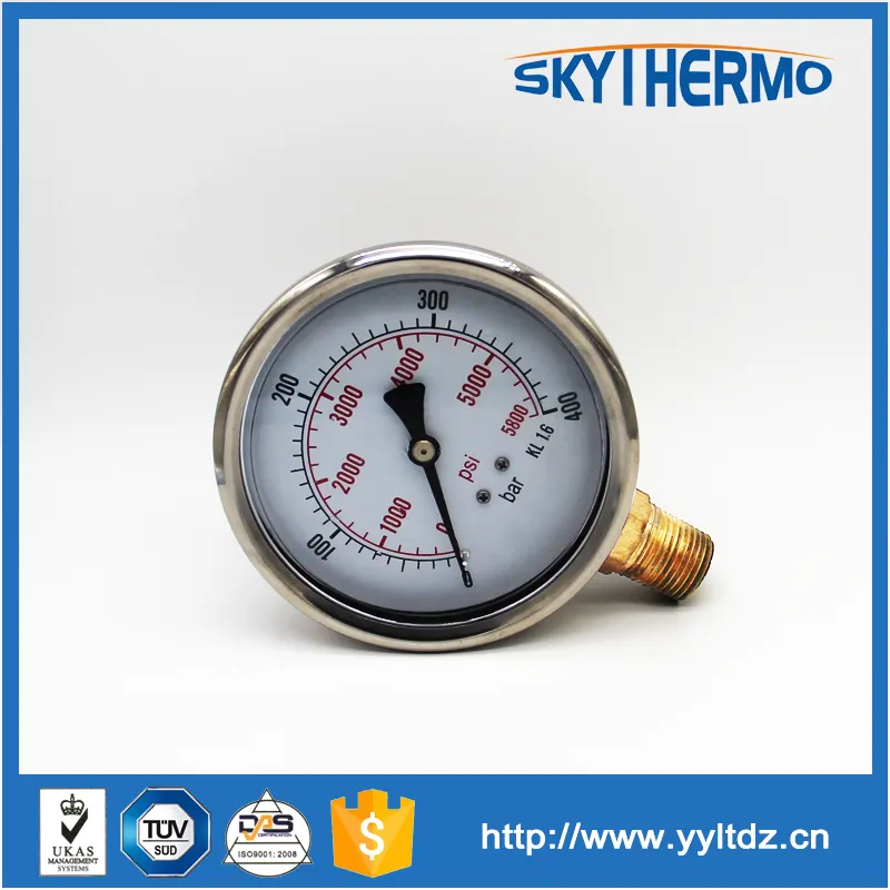 Đồng hồ đo áp suất chính xác thủy tinh áp kế áp kế dầu
