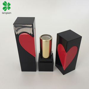 Beauty Plastic square Red Heart Lipstick <strong>Tubes</strong>, BPA Free Lipstick Containers, love Heart Lipstick <strong>Tube</strong> - Product Image 4