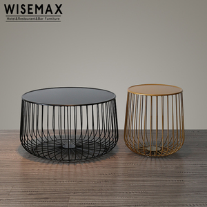 WISEMAX FURNITURE Table basse style <span class=keywords><strong>fil</strong></span> métallique en forme <span class=keywords><strong>de</strong></span> citrouille style design <span class=keywords><strong>créatif</strong></span> europe <span class=keywords><strong>de</strong></span> haute qualité - Product Image 1