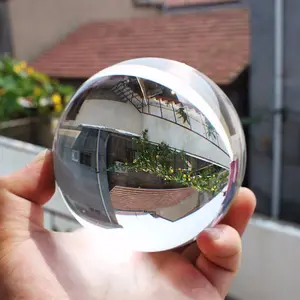 Bola de cristal decorativa para fotografia, vidro óptico transparente, esfera de cristal para artesanato, atacado 40 mm
