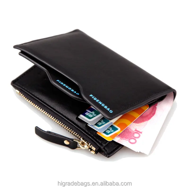 ขายส่งจัดส่งฟรี2016 pideng bao/bogesi/b aellerryกระเป๋าสตางค์ที่มีซิปผู้ถือบัตรสีผสมเหรียญกระเป๋ากระเป๋ากระเป๋าสตางค์ผู้ชาย