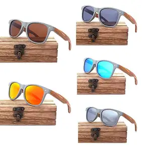 Dropship plastique cadre bois bambou jante flotteur lunettes de soleil ombre treehut panda teinte bambou lunettes de soleil rondes à vendre en gros en vrac