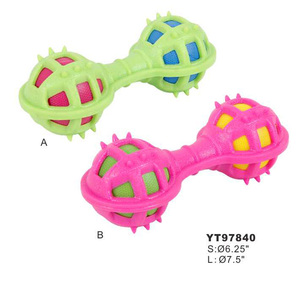 Diş temizleme pet oyuncak top köpekler ısırık yumuşak <span class=keywords><strong>TPR</strong></span> topu iki squeaker - Product Image 5