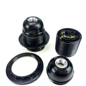 Bakelite Bóng Đèn Ổ Cắm Cổ Điển Ánh Sáng Chủ Nhựa Giữ Đèn E27 Đen Trắng - Product Image 5