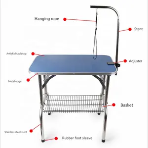 Wholesale Folding Dog Groomer Table Portable Dog Beauty Square Table Size S